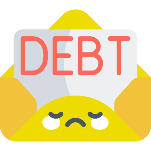 Debt Kawaii Flat icon