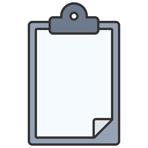 Clipboard Generic Thin Outline Color icon