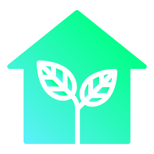 ekologiczny dom Generic Flat Gradient ikona