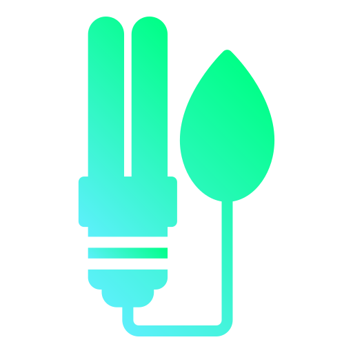 bombilla ecológica Generic Flat Gradient icono