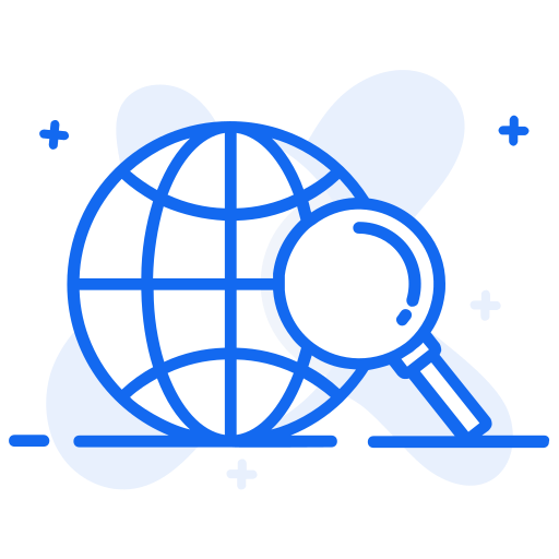 wereldwijd onderzoek Generic Blue icoon
