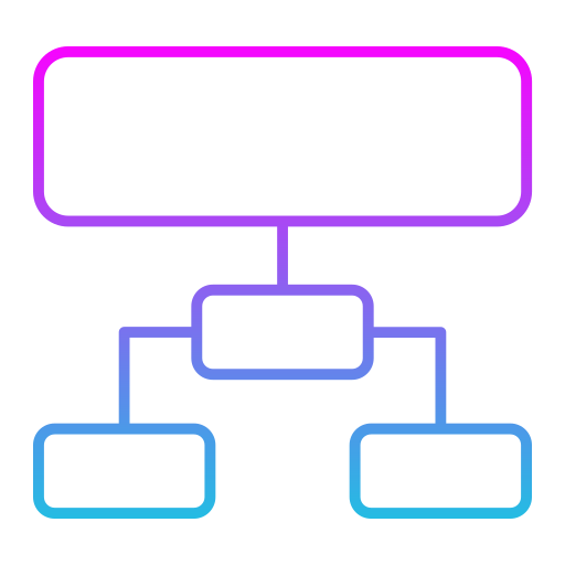 Hierarchical structure Generic Gradient icon