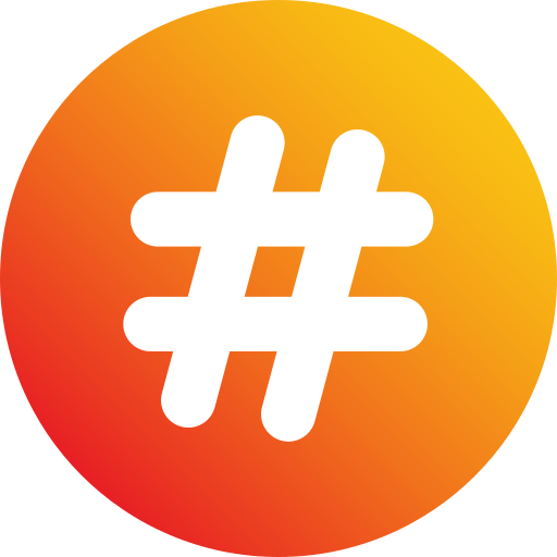 hashtag Generic Flat Gradient icon