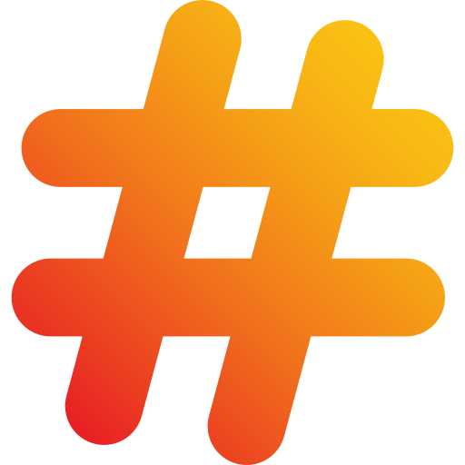 Hashtag Generic Flat Gradient icon