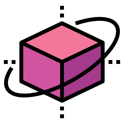 3d cube Nhor Phai Lineal Color icon
