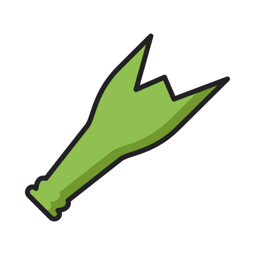 zerbrochene flasche Generic Outline Color icon