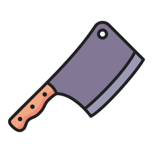Cleaver knife Generic Outline Color icon