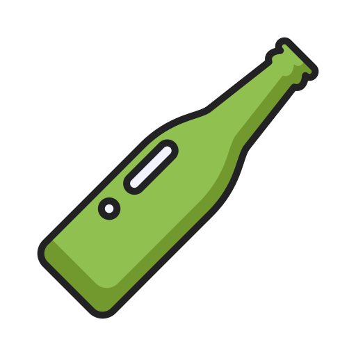 botella de vidrio Generic Outline Color icono