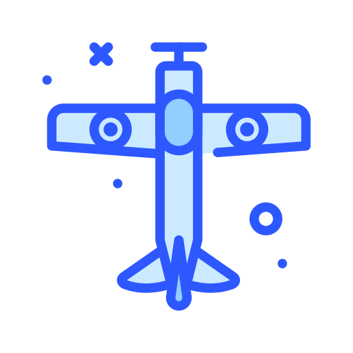 vliegtuig Darius Dan Blue icoon