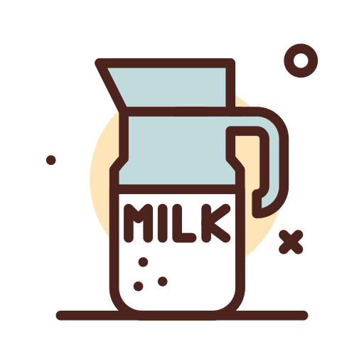 bottiglia di latte Darius Dan Lineal Color icona