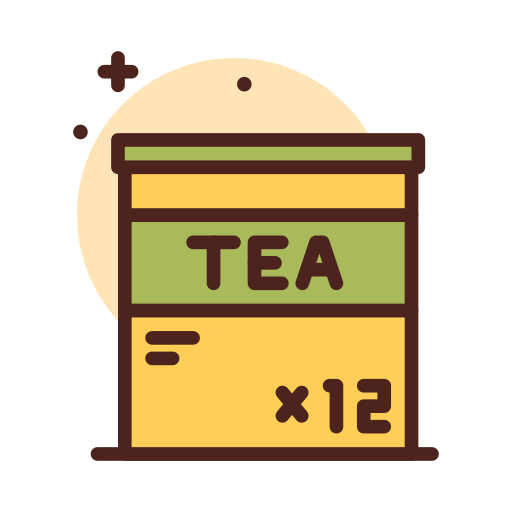 caja de té Darius Dan Lineal Color icono