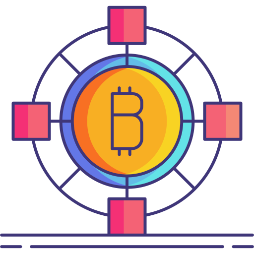Blockchain Flaticons Lineal Color icon