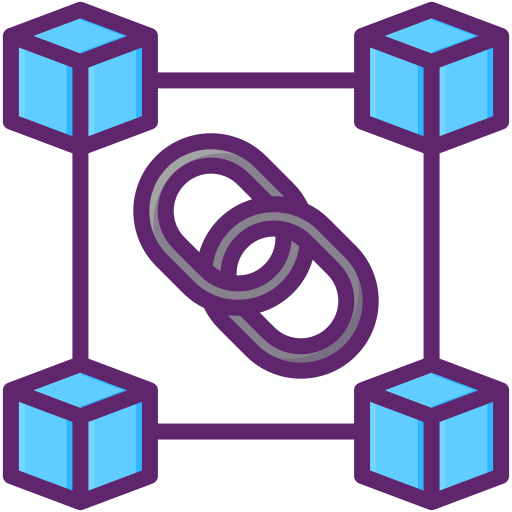 Blockchain Flaticons Lineal Color icon