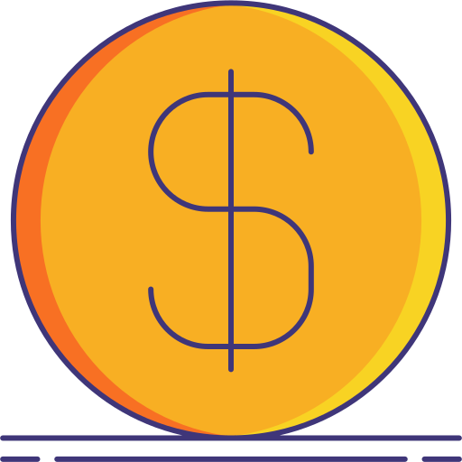 dólar Flaticons Lineal Color icono