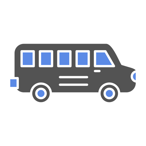 schoolbus Generic Blue icoon