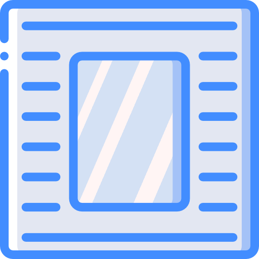 Grid Basic Miscellany Blue icon