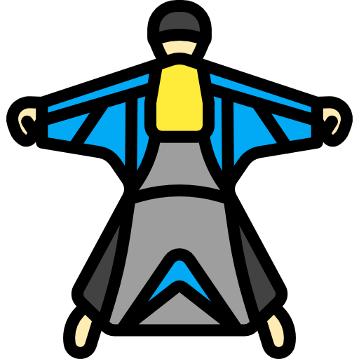 wingsuit Basic Miscellany Lineal Color Ícone