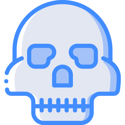 Skull Basic Miscellany Blue icon