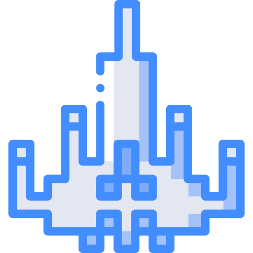 space invaders Basic Miscellany Blue icon