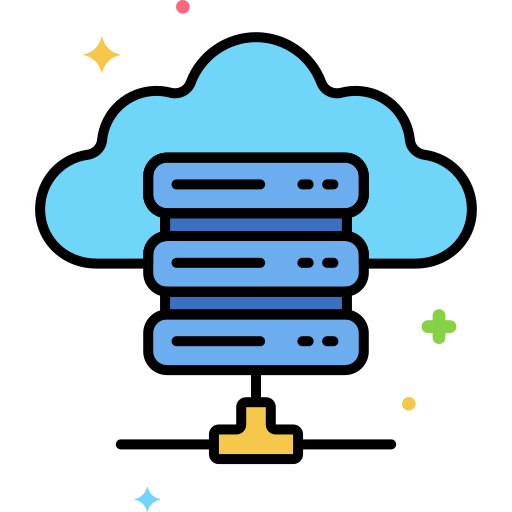Cloud Flaticons Lineal Color icon