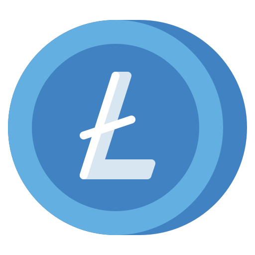litecoin Flaticons Flat icono