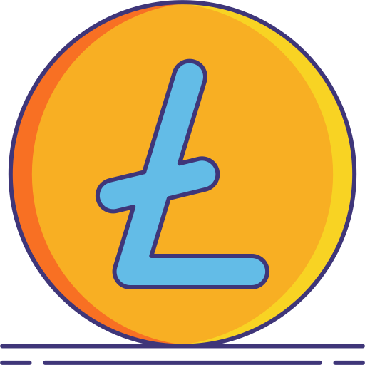 litecoin Flaticons Lineal Color icon