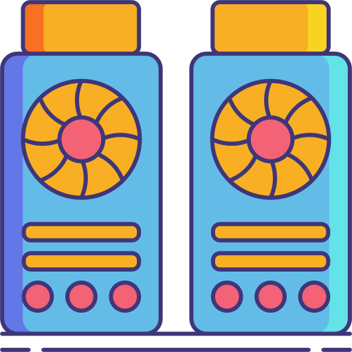 gpu-mining Flaticons Lineal Color icon