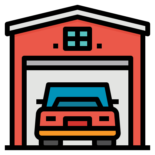 garage Nhor Phai Lineal Color icon