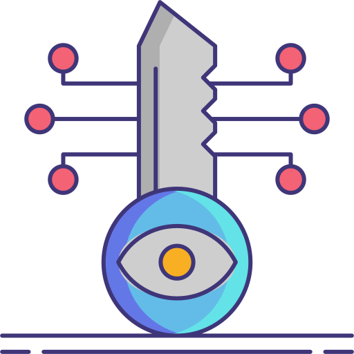 Public key Flaticons Lineal Color icon