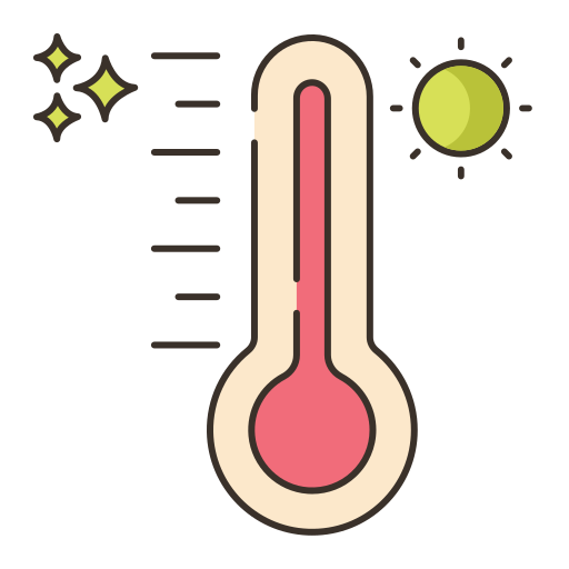 temperatuur Flaticons Lineal Color icoon