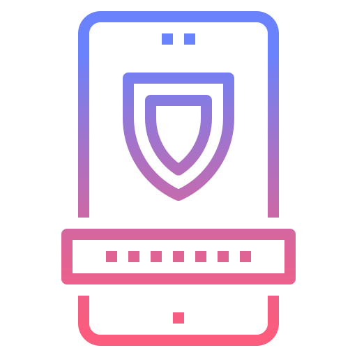Mobile security Nhor Phai Lineal Gradient icon