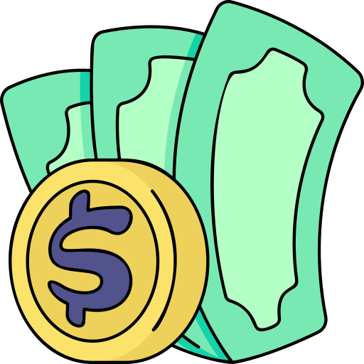 dólar Generic Thin Outline Color icono