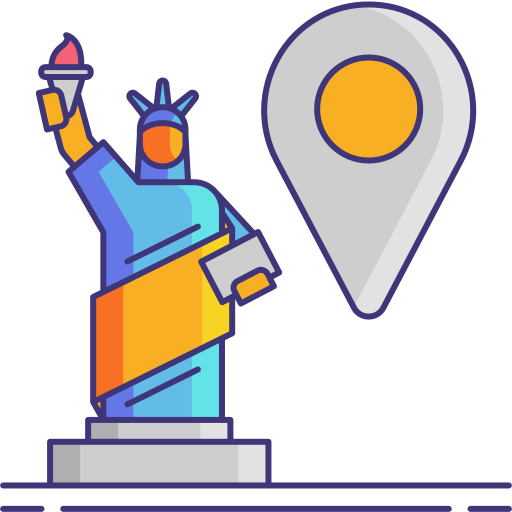 Statue of liberty Flaticons Lineal Color icon