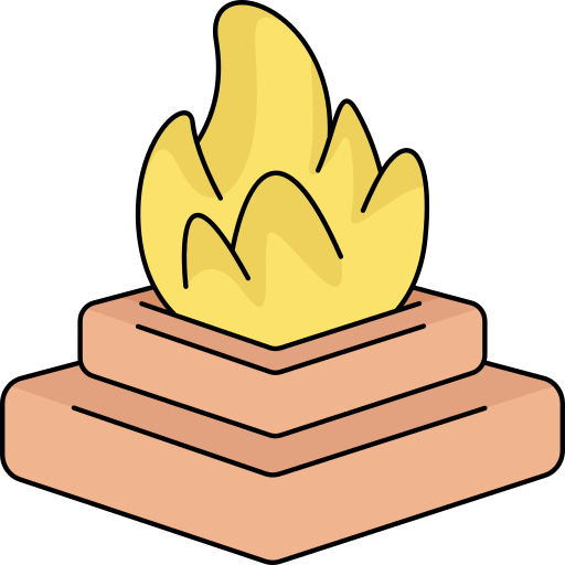 fuego Generic Thin Outline Color icono