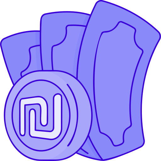 Shekel Generic Outline Color icon