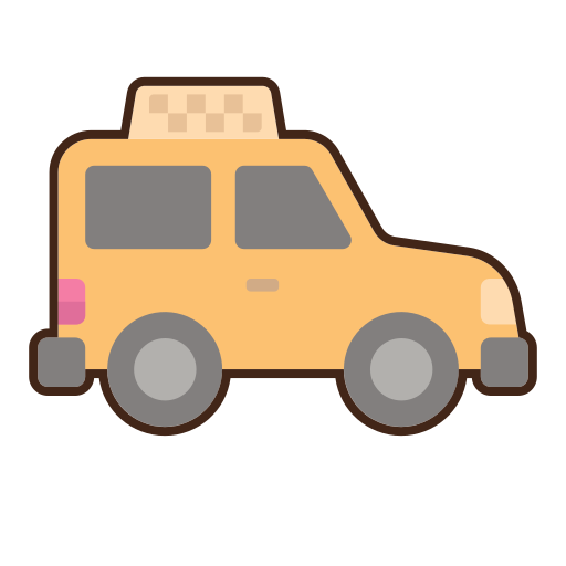 taxi Flaticons Lineal Color icono