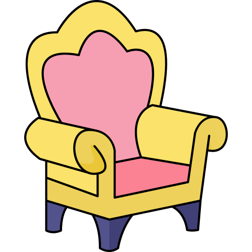 cadeira Generic Thin Outline Color Ícone