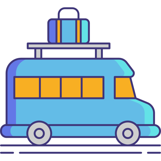 Bus Flaticons Lineal Color icon