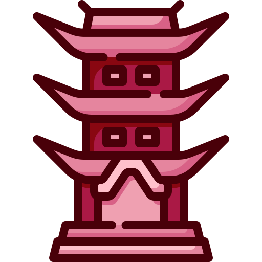 Пагода Generic Outline Color иконка