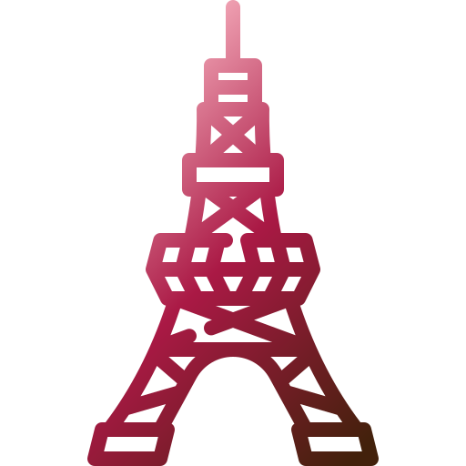 wieża tokyo Generic Gradient ikona