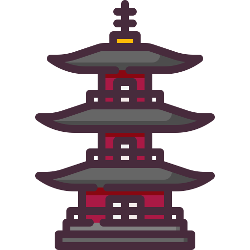 pagoda Generic Outline Color icona