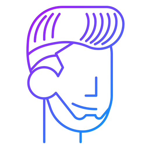 Hairstyle Generic Gradient icon