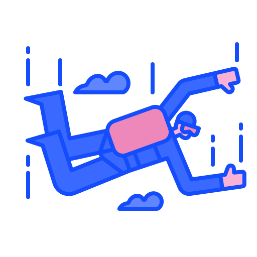 Skydiving Generic Outline Color icon