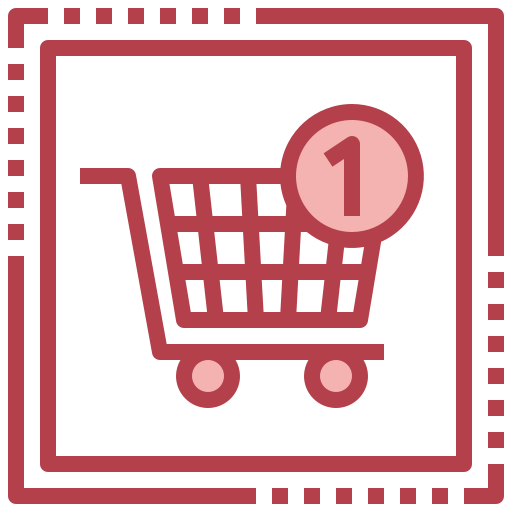 Shopping cart Surang Red icon