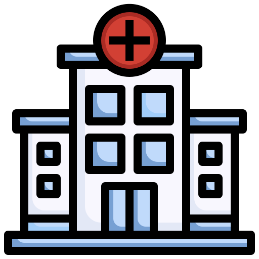 krankenhausgebäude Surang Lineal Color icon