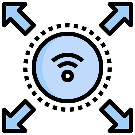 wi-fi Surang Lineal Color ikona