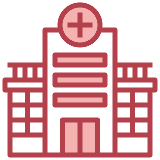 病院の建物 Surang Red icon