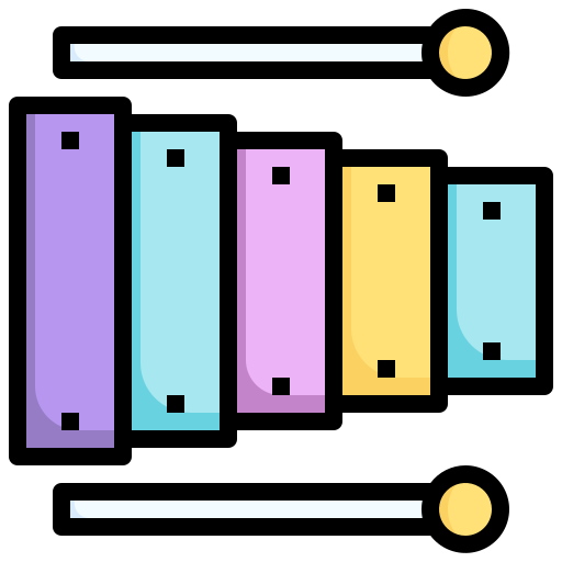 ksylofon Surang Lineal Color ikona