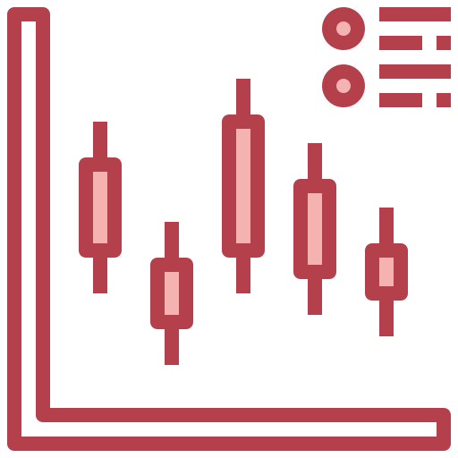 Bar chart Surang Red icon