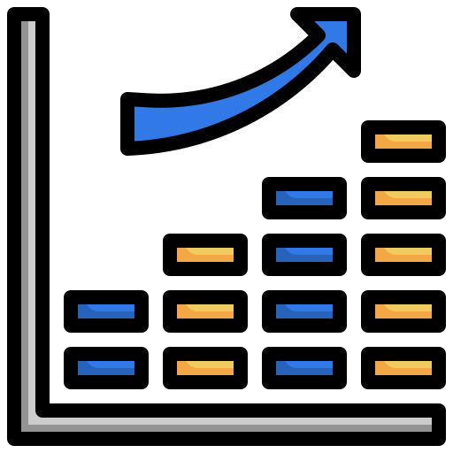 棒グラフ Surang Lineal Color icon